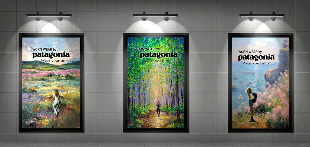 Patagonia poster in French Impressionist style