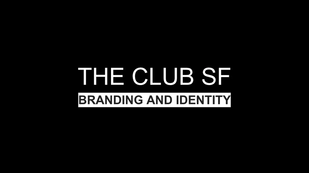 The Club SF brand identity slide 1