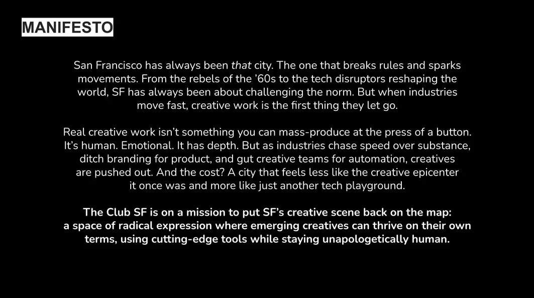 The Club SF brand identity slide 6