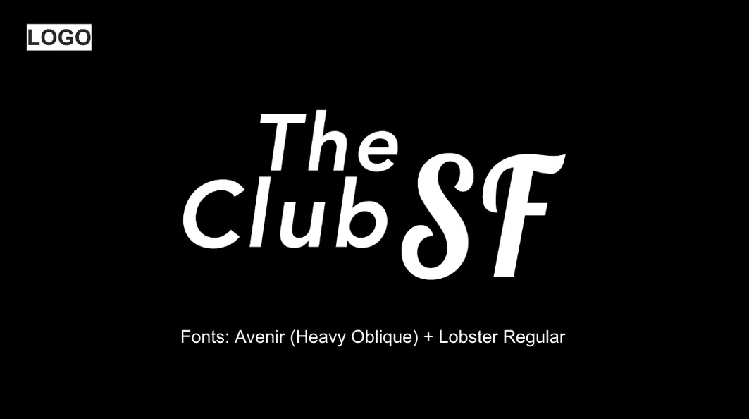 The Club SF brand identity slide 8
